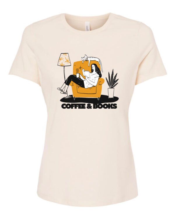 Savor the perfect blend of caffeine and captivating stories with our "Caffeine & Chronicles Book Shirt: An Afternoon Tale" tee in Heather Natural.